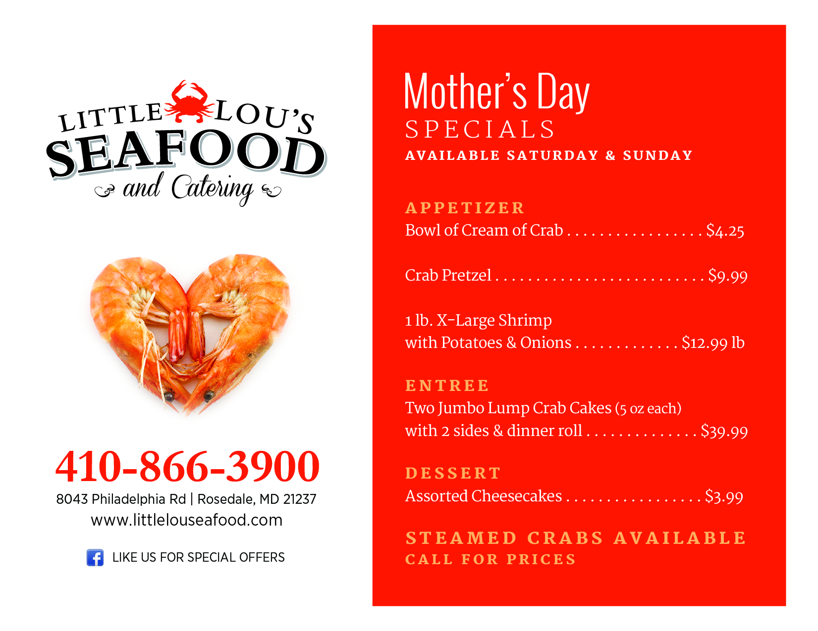 mother's day specials